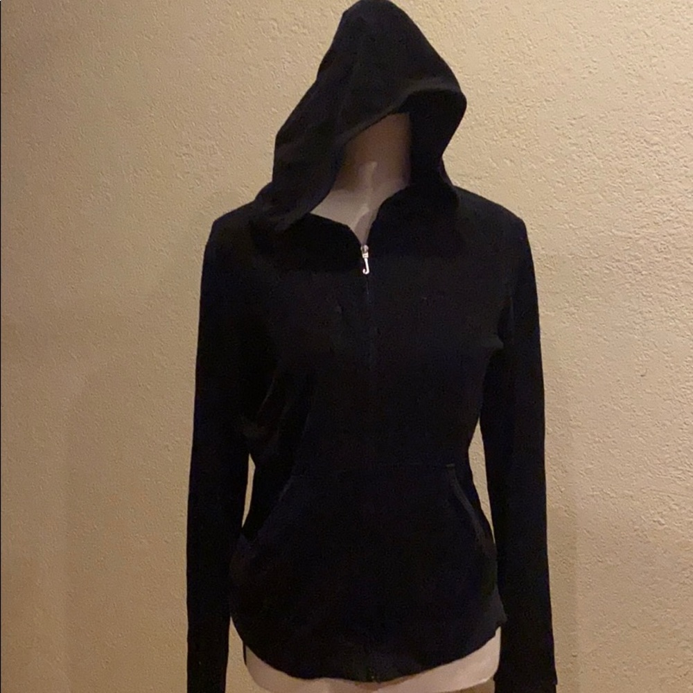 Juicy Couture black Terry Cloth zip jacket Sz XL